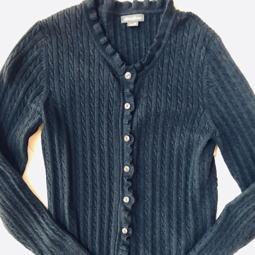 Eddie Bauer Navy Cardigan Sweater - XS